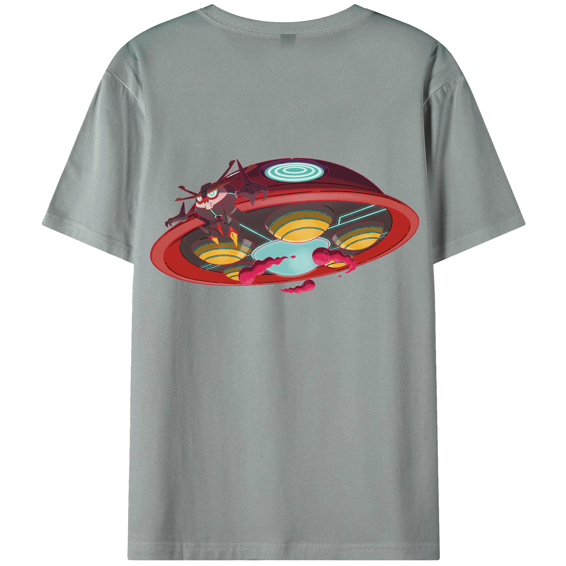 （画像用） ポケットモンスター Pokémon 綿100％ メンズ半袖Tシャツ（バックプリント） 通気性